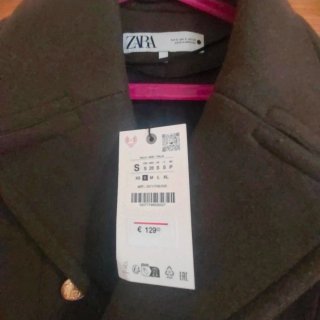 Abrigo Zara Caqui Talla S