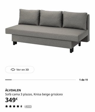 Divano Letto 3 Posti Ikea Grigio