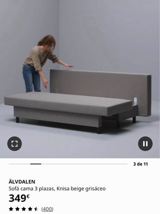Divano Letto 3 Posti Ikea Grigio