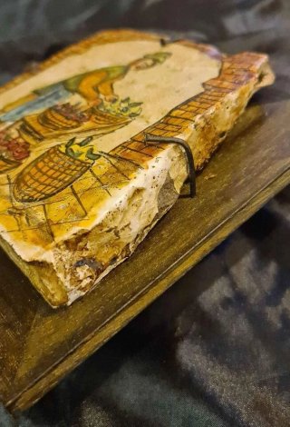 Quadro Antico Mestieri Fruttivendolo Legno Pietra