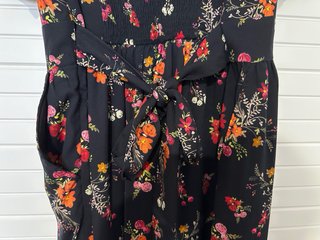 Vestido largo Joanie floral negro talla 48