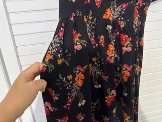Vestido largo Joanie floral negro talla 48