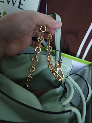 Bolso Loewe Flamenco Piel Napa Verde Menta