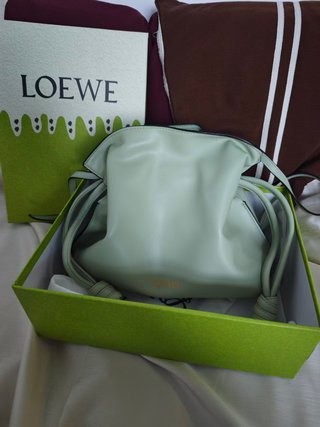 Bolso Loewe Flamenco Piel Napa Verde Menta