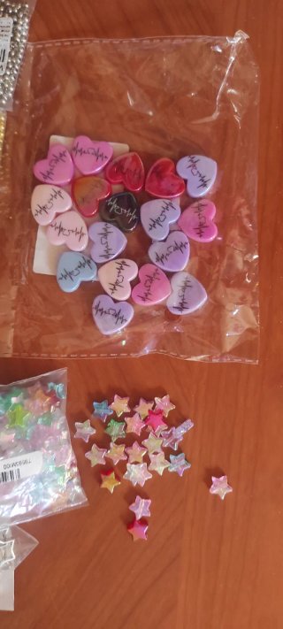 Lote hilos y abalorios para manualidades