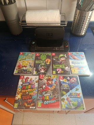 Nintendo Switch Negra + 6 Juegos