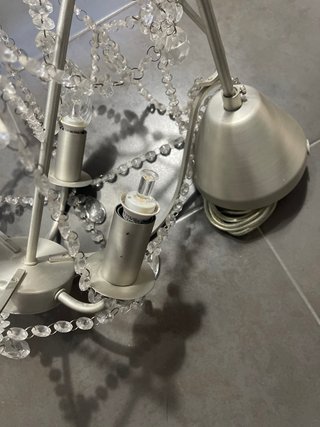 Lámpara de techo Ikea cristal y metal