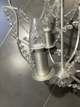 Lámpara de techo Ikea cristal y metal