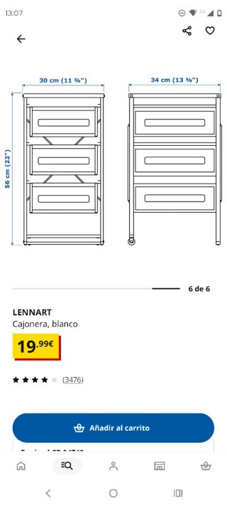 Cajonera Metálica Ikea Blanca