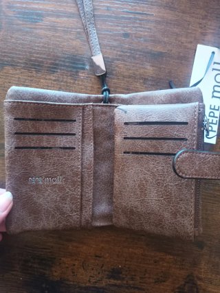 Cartera Pepe Moll verde y marrón