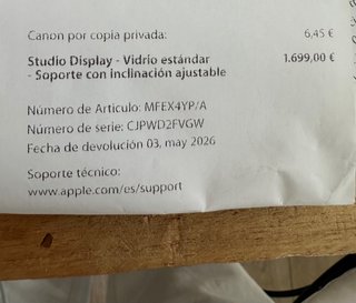 Apple Studio Display 5K 27 pulgadas