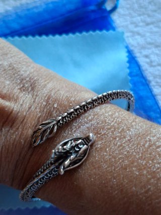 Pulsera Plata Diseño Dragón