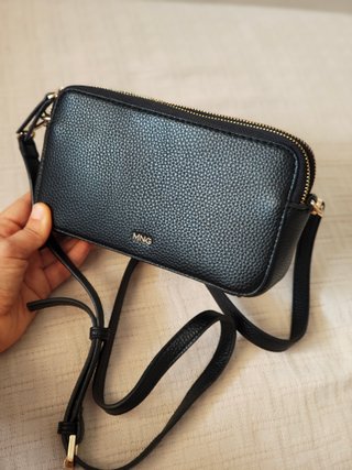 Bolso bandolera pequeño MNG negro