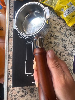 Portafiltro cafetera mango madera