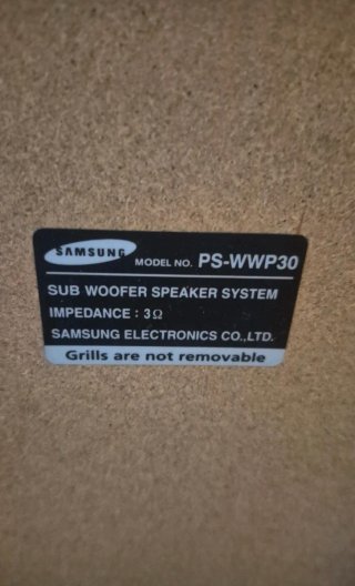 Subwoofer Samsung PSWWP30 Nero/Argento