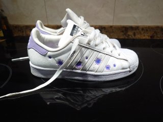 Zapatillas Adidas Superstar Talla 36 Flores Morada