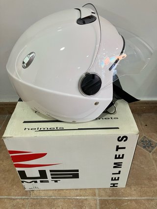 Casco Jet Zeus Blanco Talla XS