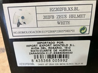 Casco Jet Zeus Blanco Talla XS