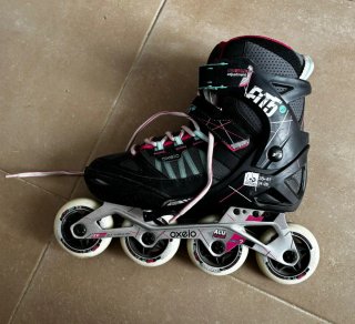 Patines en línea Oxelo negros y rosas
