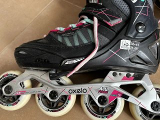 Patines en línea Oxelo negros y rosas