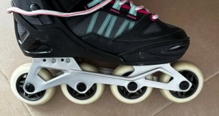 Patines en línea Oxelo negros y rosas