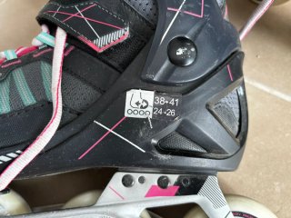 Patines en línea Oxelo negros y rosas
