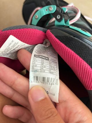 Patines en línea Oxelo negros y rosas