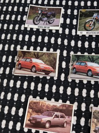 Lote 8 Cromos Coches y Motos Antiguos