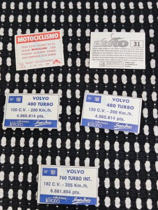 Lote 8 Cromos Coches y Motos Antiguos