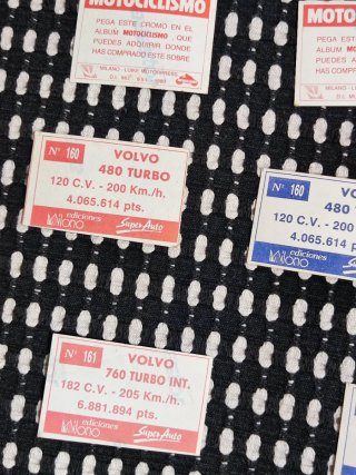 Lote 8 Cromos Coches y Motos Antiguos