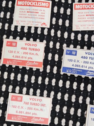 Lote 8 Cromos Coches y Motos Antiguos
