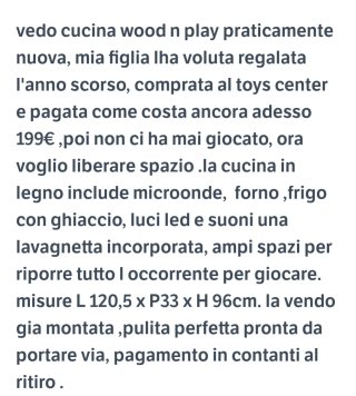 Cucina giocattolo in legno