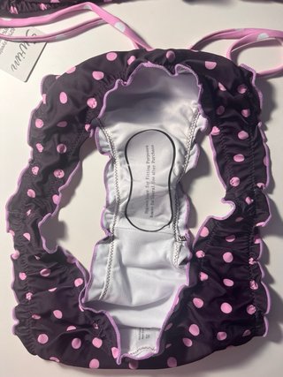Bikini lunares marrón y rosa