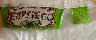 Falda larga blanca estampada talla L44