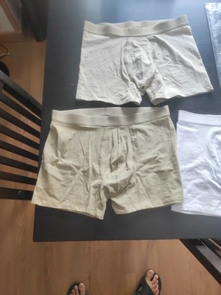 Calzoncillos Livergy Talla M (Beige y Blanco)