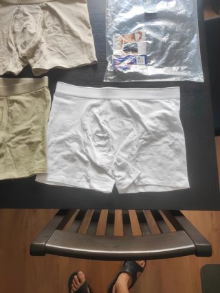 Calzoncillos Livergy Talla M (Beige y Blanco)
