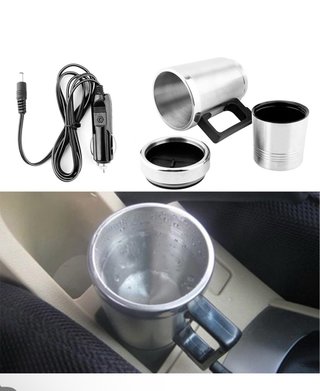 Taza Calefactora Coche Metal/Plástico