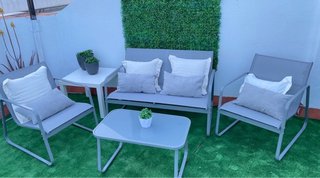 Conjunto Muebles Jardín Gris