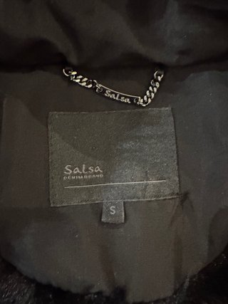 Abrigo plumífero Salsa Negro Mujer