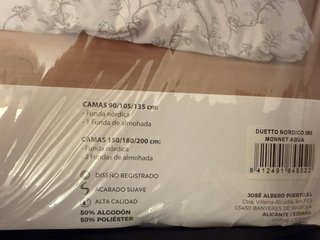 2 Conjuntos Fundas Nórdicas Monnet Cama 90