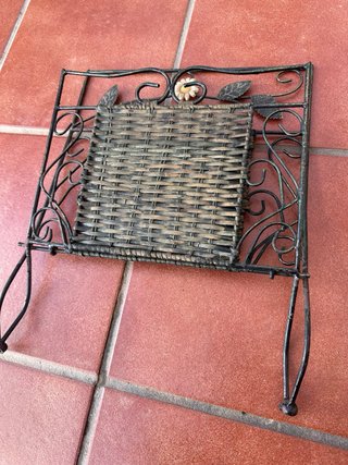 Revistero Forja y Mimbre Plegable