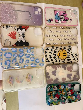Lote 9 Fundas iPhone 14 Plus Disney