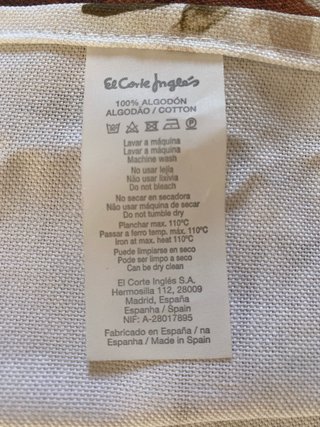 Cortinas tela Corte Inglés florales 140x250algodón