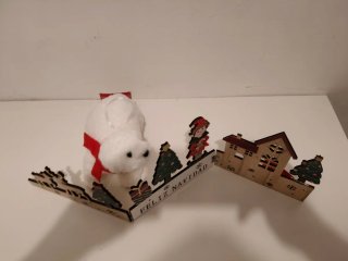 Adornos Navideños Madera y Tela