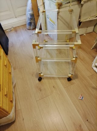 CARRITO-CAMARERA  Metacrilato y Ruedas -COMO NUEVO