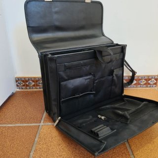 Maletín Addison Negro Piel