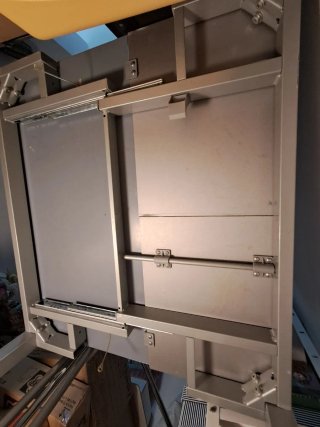 Mesa cristal plegable metal