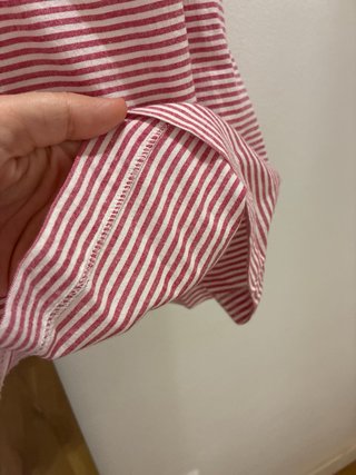Vestido corto rayas rojas y blancas