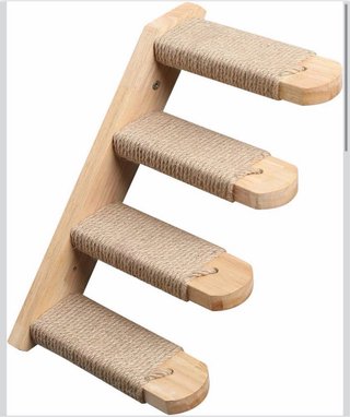 Escaleras gato madera y yute