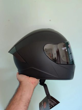 Casco Moto Integral Talla M Negro Mate